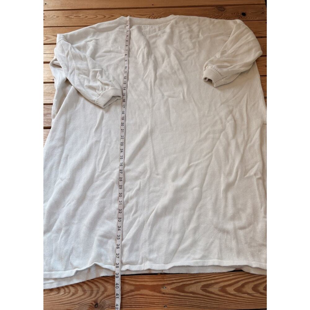 Avy & Co Women’s Oversized v Neck Lola Knit Dress 100% Cotton One Size Cream M4 - Picture 6 of 8
